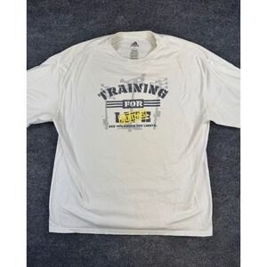 Adidas Training For Life Graphic T-Shirt Mens XL White Short Sleeve Cotton Tee